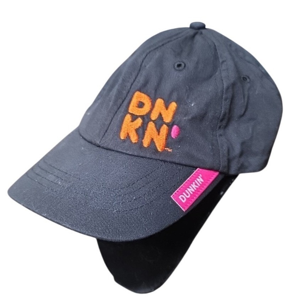 Dunkin‎ Donuts Hat Cap Employee Strapback Crew Apparel Coffee Uniform Black